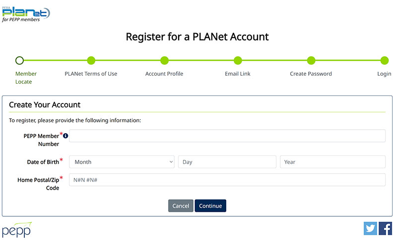 Member Account Registration